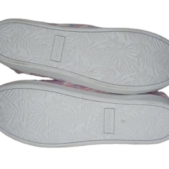 Pastel Swirl Sneakers White Canvas Summer Tie Slip On Pink Blue Gray Lavender - Picture 5 of 16